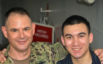 Father and Son Reunited Aboard USS Iwo Jima (LHD 7)
