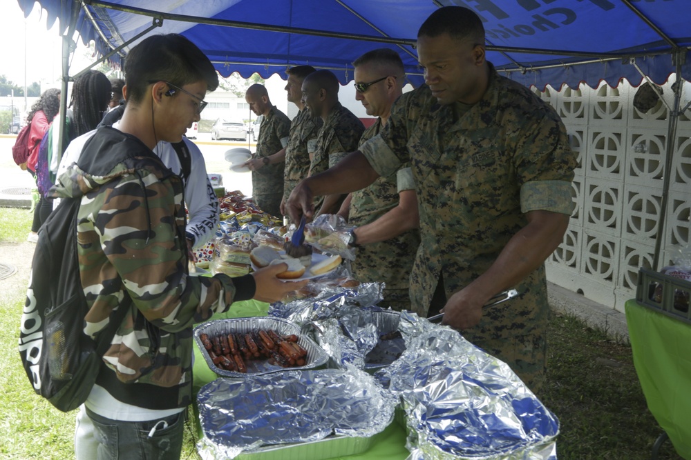 Kubasaki High School holds BBQ for Month of the Military Child