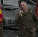 The 31st MEU holds formation aboard the USS Wasp