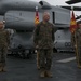 The 31st MEU holds formation aboard the USS Wasp