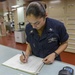 Sailor performs daily water checks aboard USNS Mercy