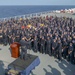 USNS Mercy holds All-Hands Call on flight deck