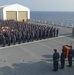 USNS Mercy holds All-Hands Call on flight deck