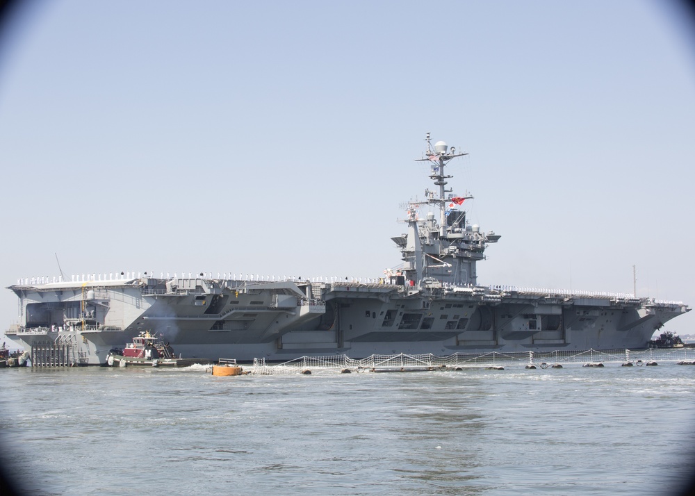 USS Harry S. Truman (CVN 75) and German frigate FGS Hessen (F 221) Depart Naval Station Norfolk