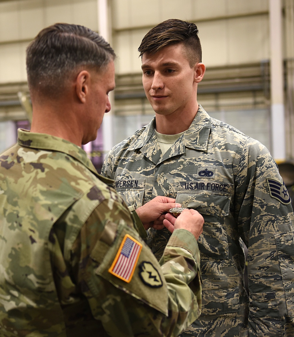 Airman receives first ever Army Instructor Badge