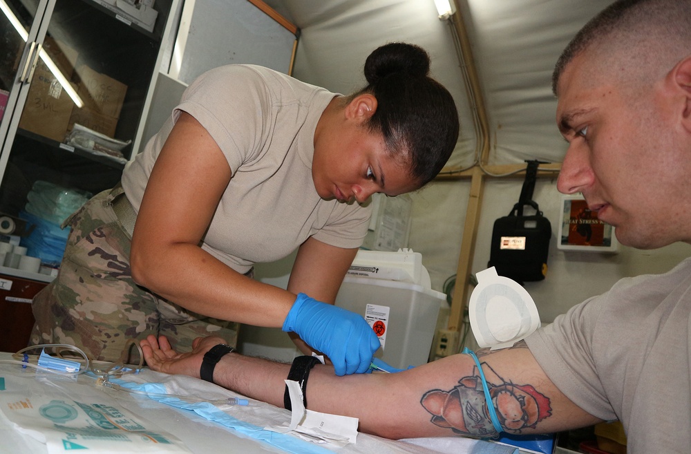 Medics practice their skills