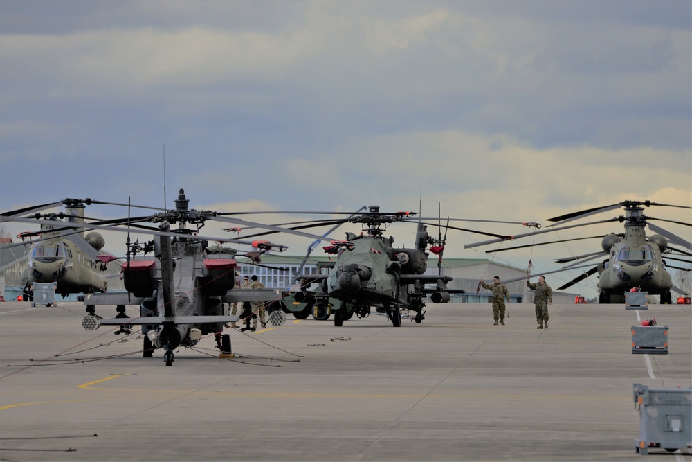 Routine Training Day at the Katterbach Army Airfield