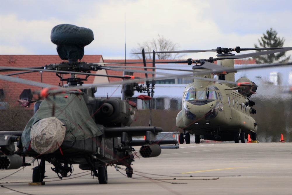 Routine Training Day at the Katterbach Army Airfield