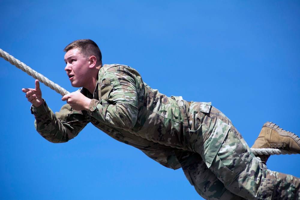 UCCS ROTC Cadets Run 10th Group Obstacle Course