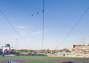Navy participates in Jax Jumbo Shrimp opening game