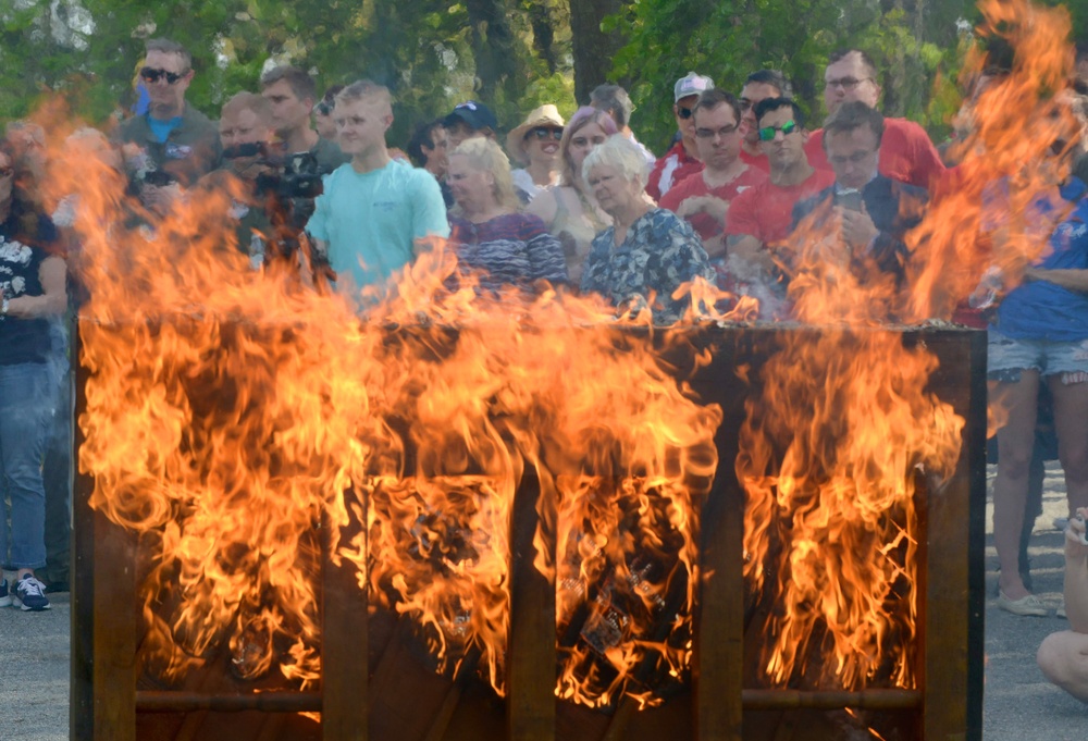 Piano burning