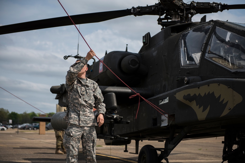 Apache helicopters visit Maxwell