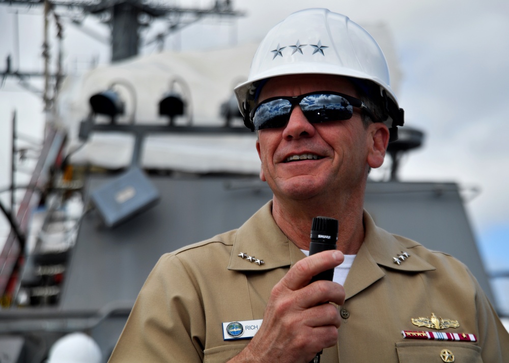Vice Adm. Brown Visits USS John Paul Jones