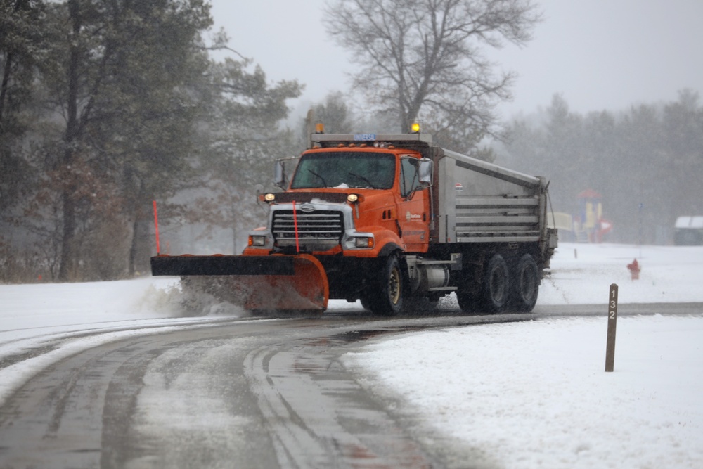 Spring snow removal at Fort McCoy