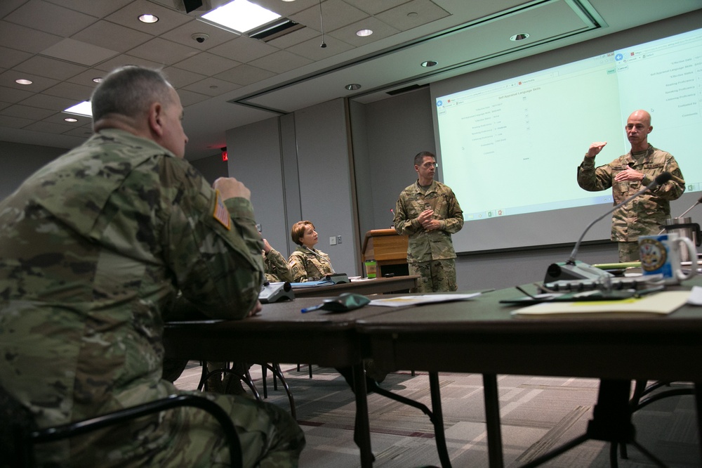 LTG Timothy Kadavy, COL Darby McNulty and COL Gregory Johnson