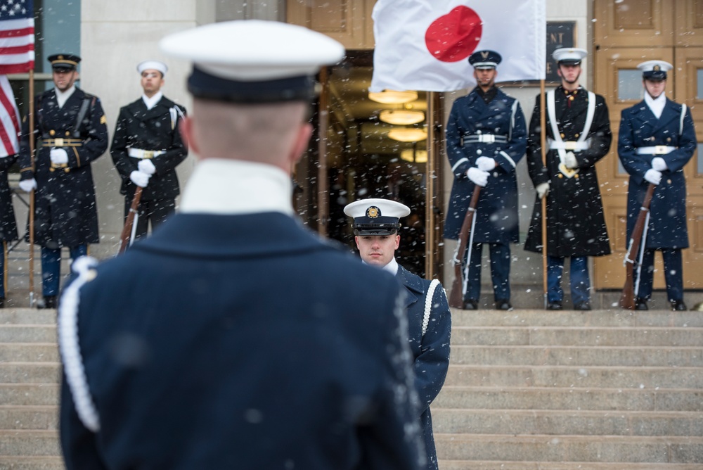 Defense Secretary James N. Mattis meets with Japanese Foreign Minister Taro Kono