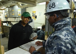 Nimitz Safety Sailor Issues Respirator