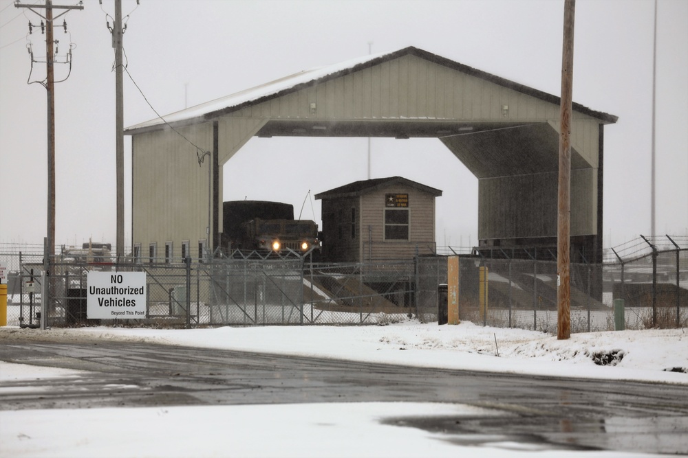 Equipment movement at Fort McCoy Draw Yard