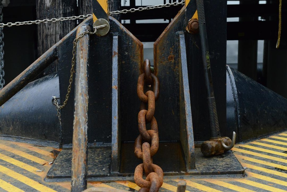 Hammer Hook and chain, Coast Guard Cutter SPAR, Kodiak, Alaska