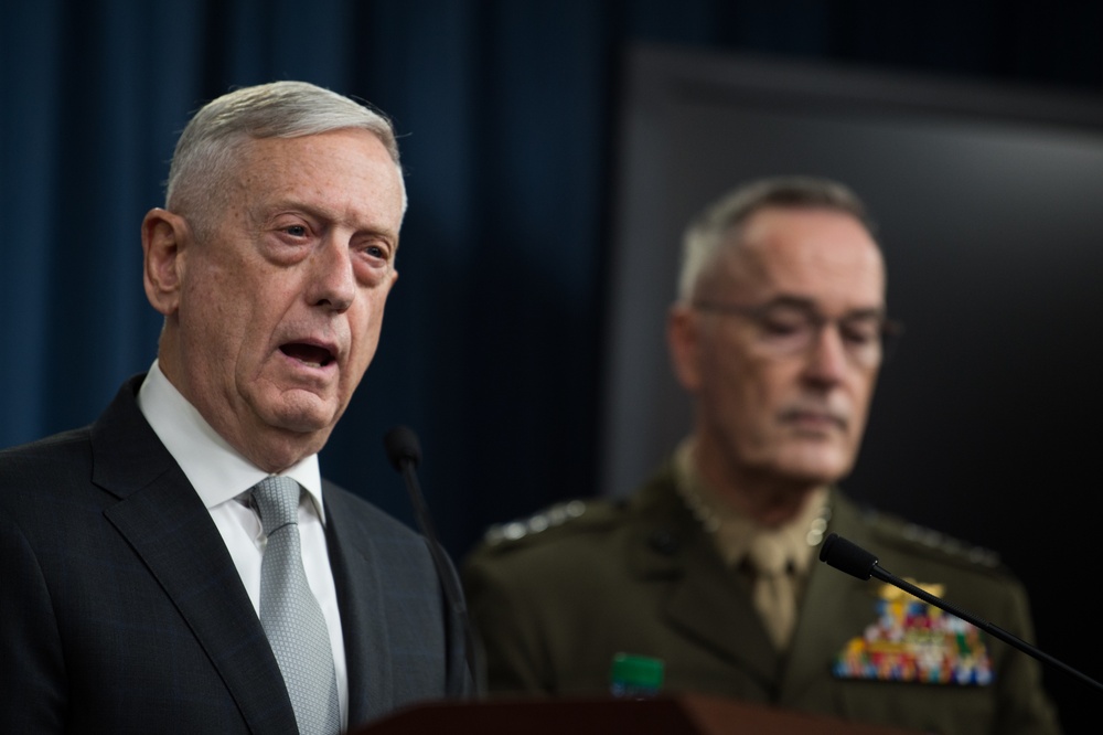 SD and CJCS joint press conference on Syria air strikes