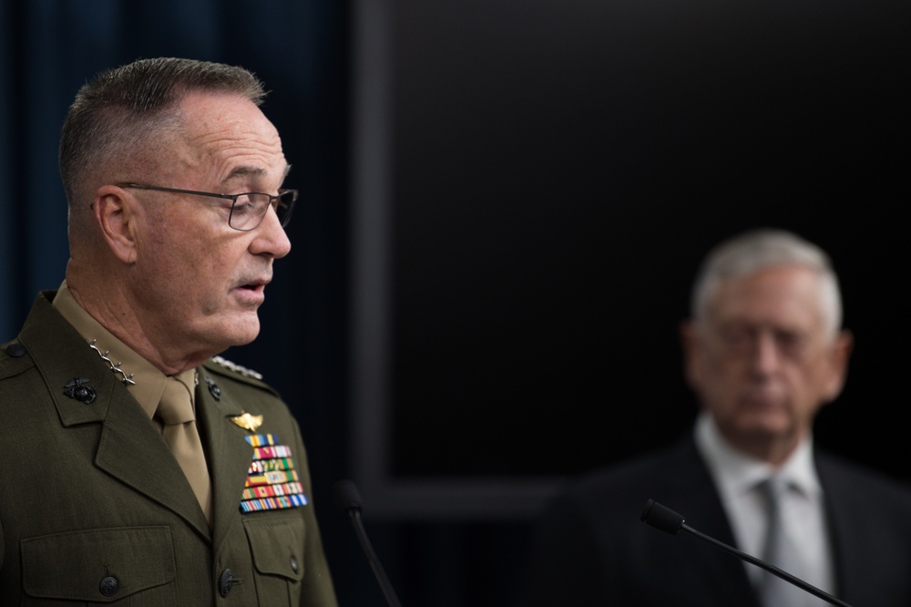 SD and CJCS joint press conference on Syria air strikes
