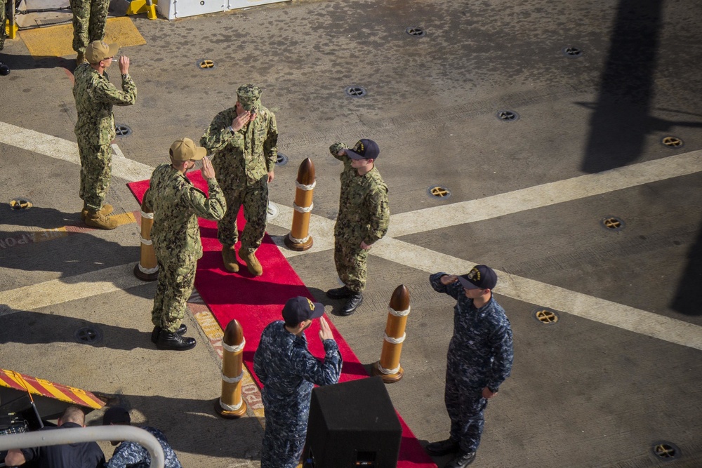 Change of Command aboard USS New York