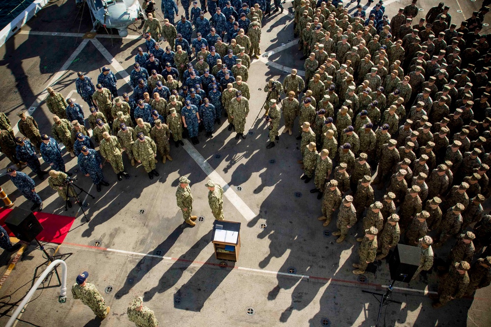 Change of Command aboard USS New York