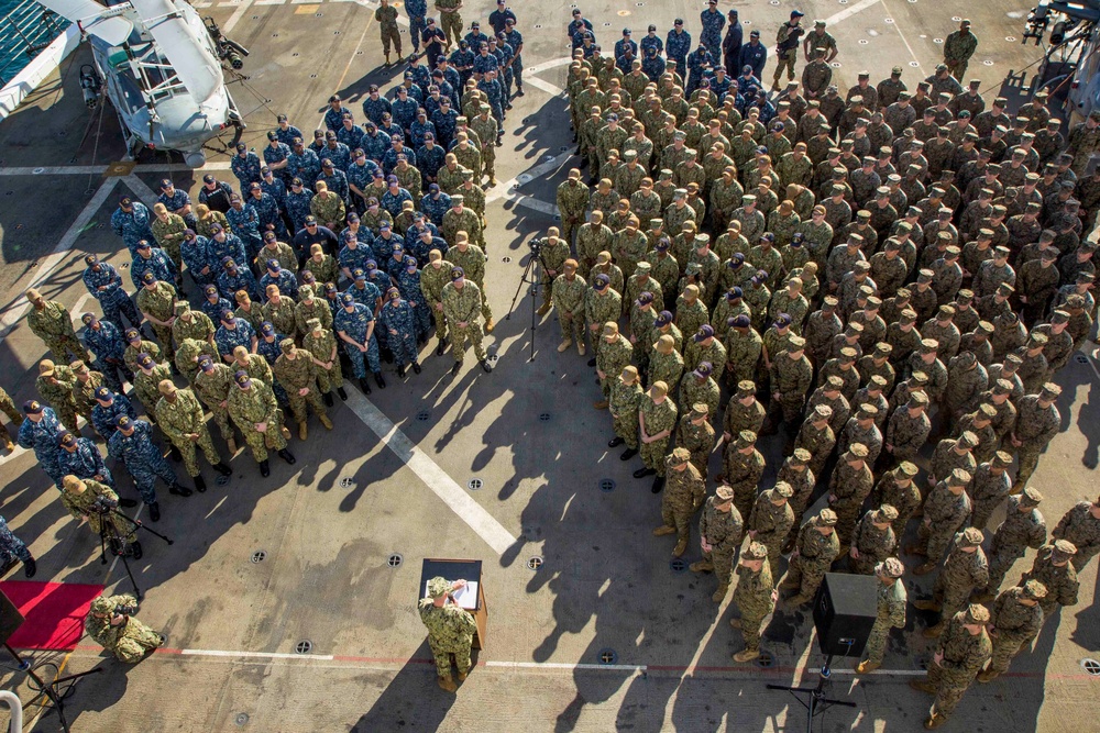 Change of Command aboard USS New York