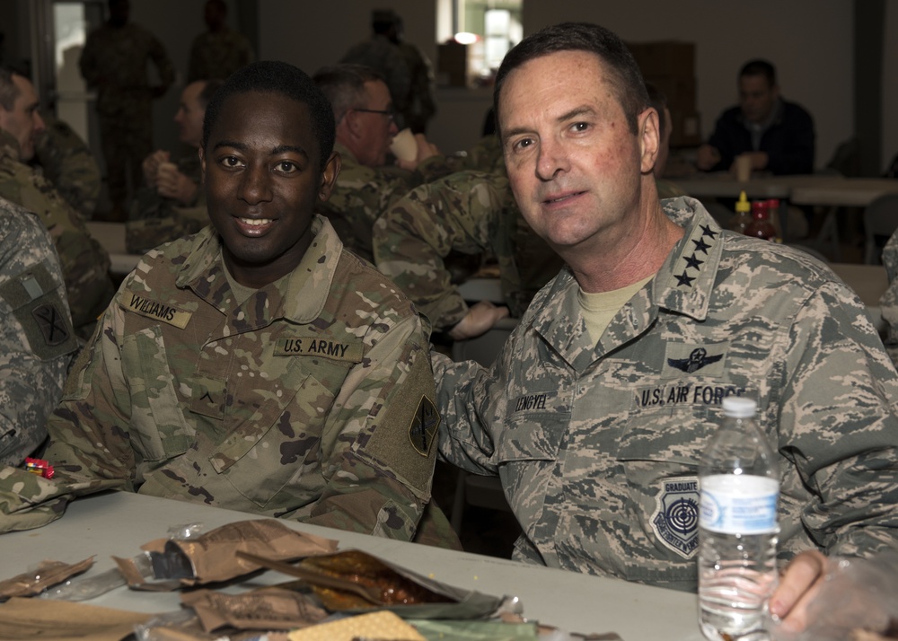 General Lengyel Has MRE Lunch With SC Guard Soldiers