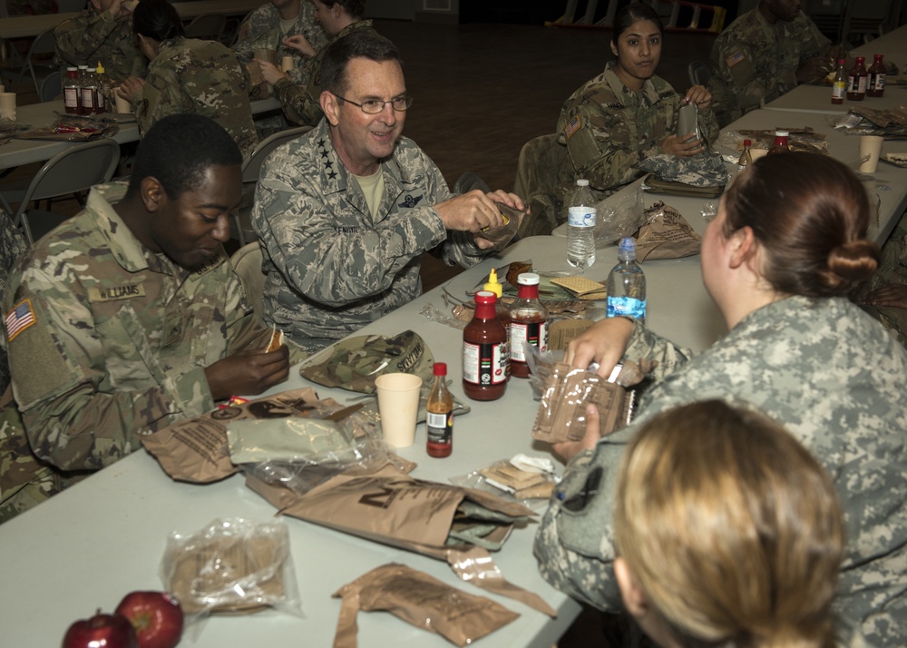 General Lengyel Has MRE Lunch With SC Guard Soldiers