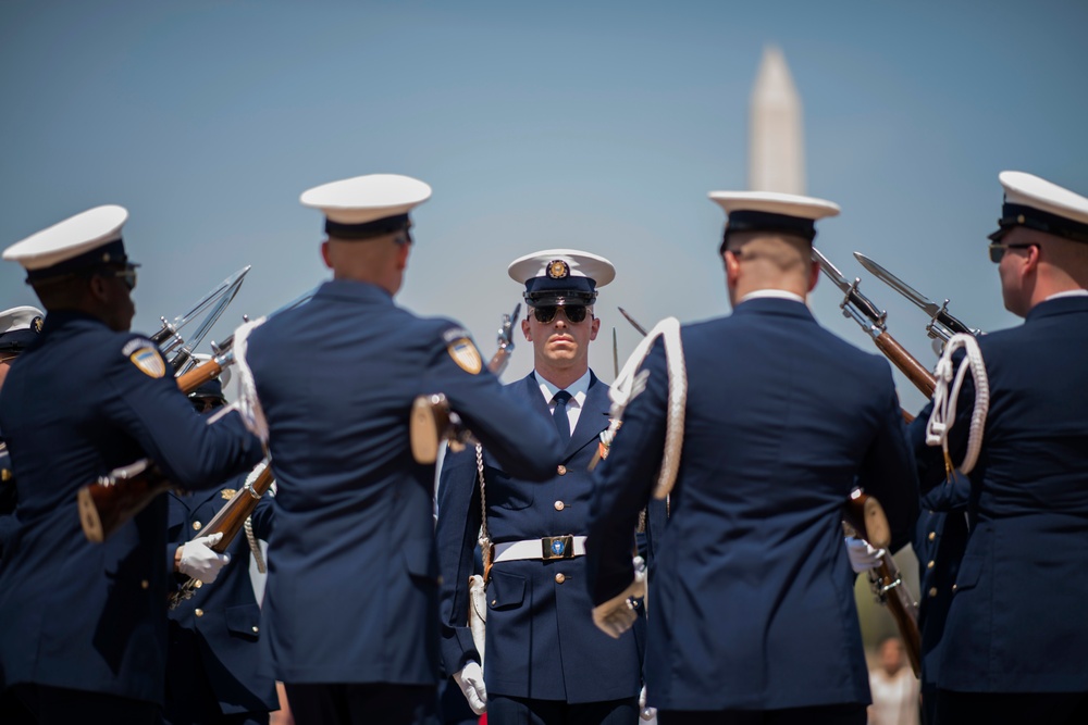 Joint Service Drill Team Exhibition Takes Place at Jefferson Memorial