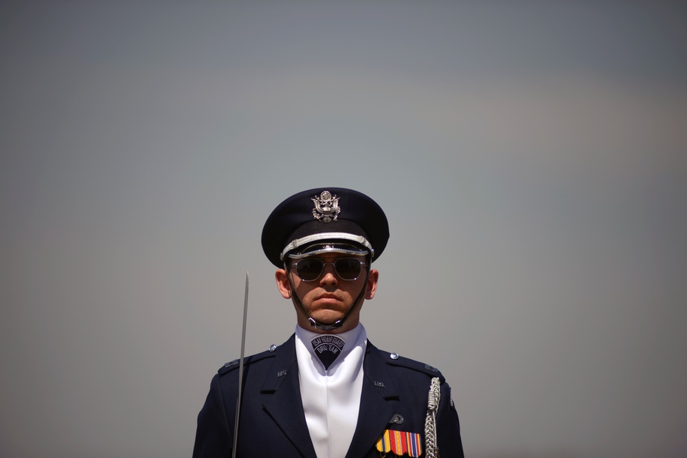 Joint Service Drill Team Exhibition Takes Place at Jefferson Memorial