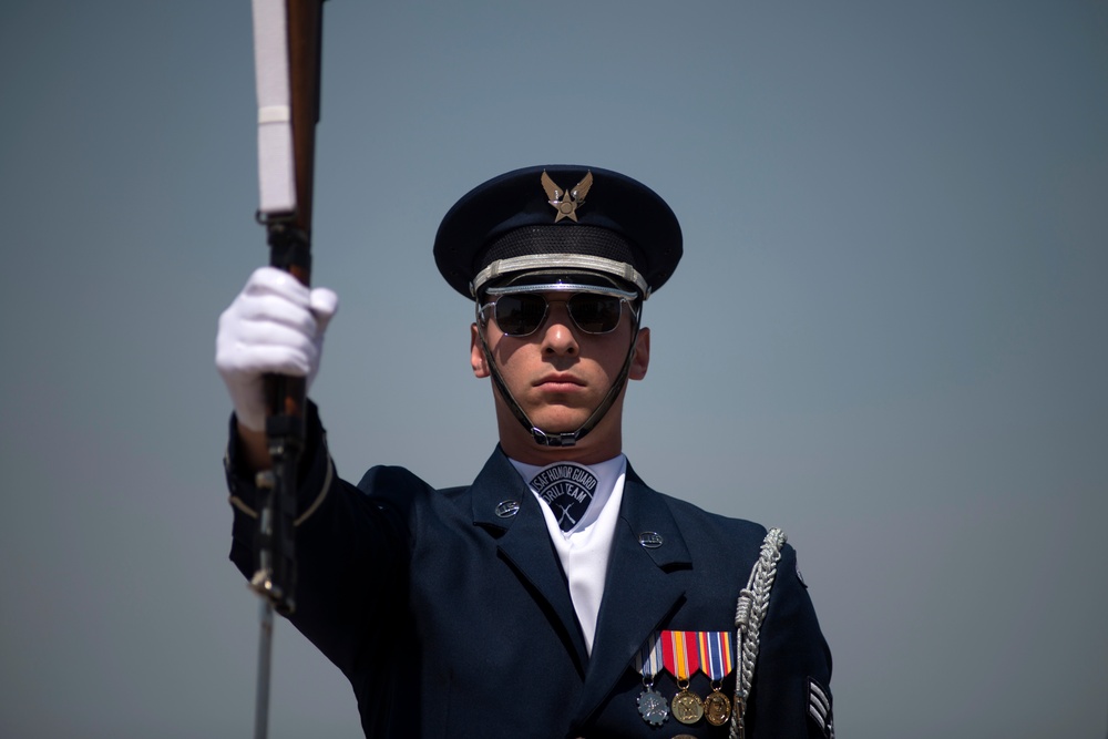 Joint Service Drill Team Exhibition Takes Place at Jefferson Memorial