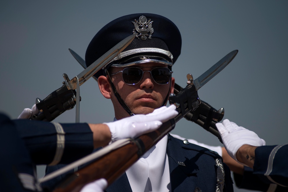 Joint Service Drill Team Exhibition Takes Place at Jefferson Memorial