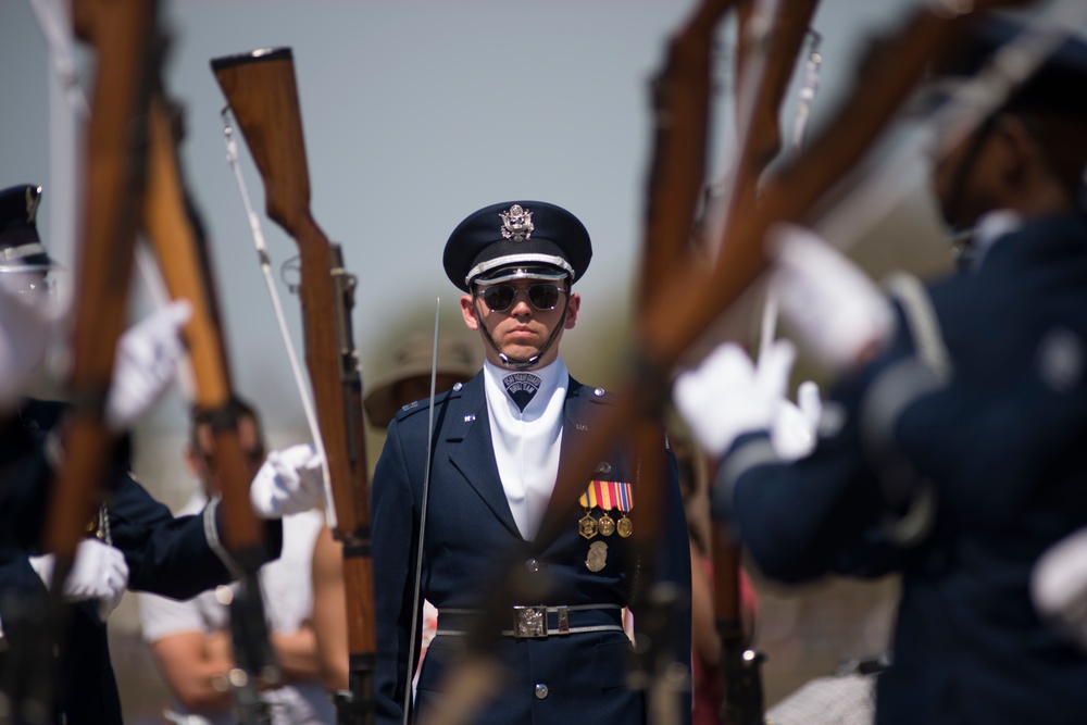 Joint Service Drill Team Exhibition Takes Place at Jefferson Memorial