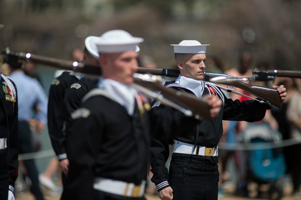 Joint Service Drill Team Exhibition Takes Place at Jefferson Memorial