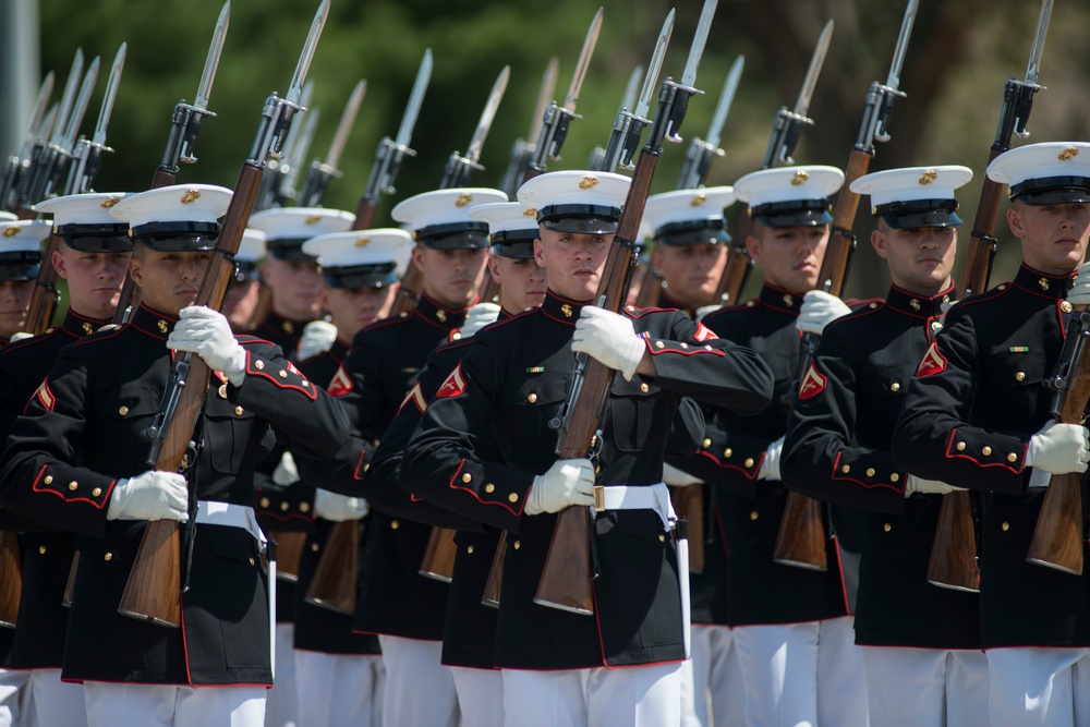 Joint Service Drill Team Exhibition Takes Place at Jefferson Memorial