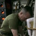 31st MEU’s Sgt. Maj., CO, and Chaplains serve dinner to Marines and Sailors