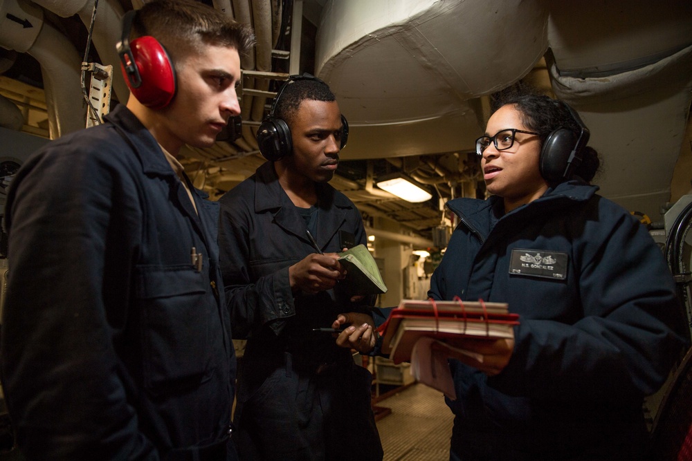 USS Pearl Harbor Conducts Engineering Drills