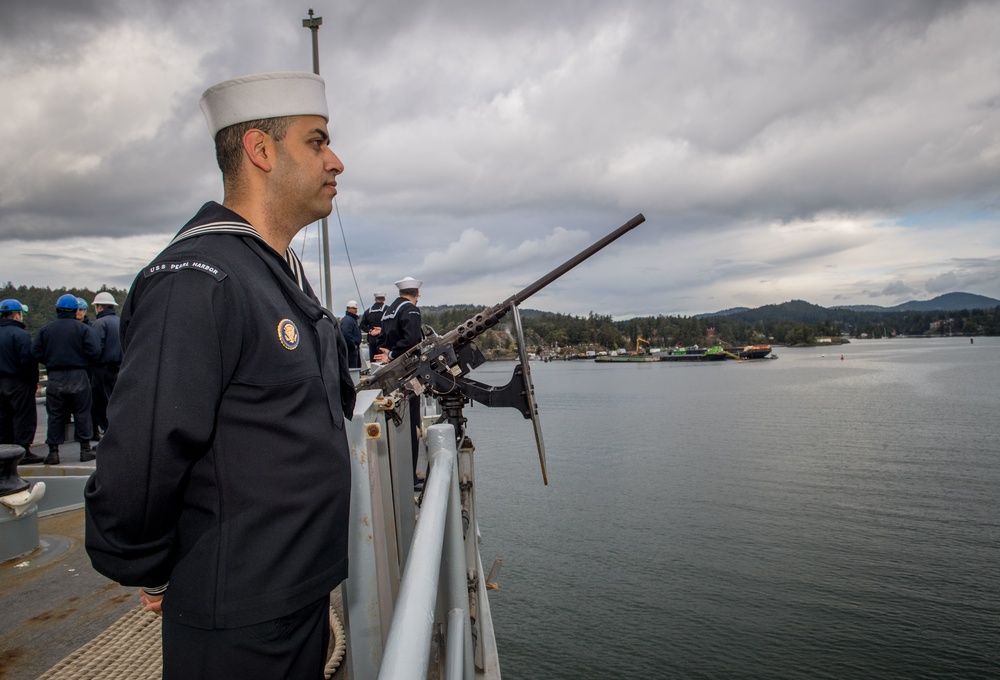 USS Pearl Harbor Arrives In Victoria, British Colombia