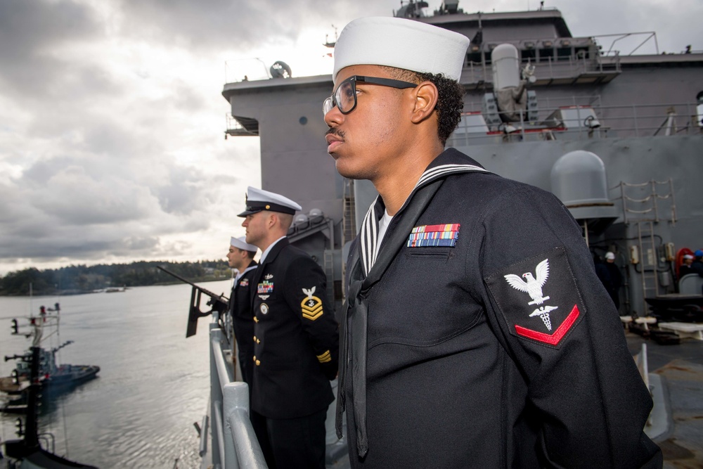 USS Pearl Harbor Arrives In Victoria, British Colombia