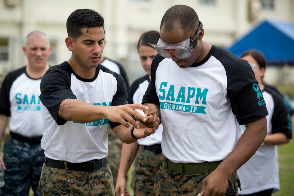 Marines, sailors, airmen, soldiers compete to raise awareness during Sexual Assault Awareness, Prevention month