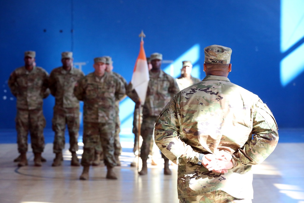 New first sergeant assumes responsibility of HHC, 2nd Theater Signal Brigade