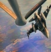 F-16 Fighting Falcon mid-air refueling