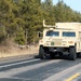 Convoy of vehicles heading for training at Fort McCoy