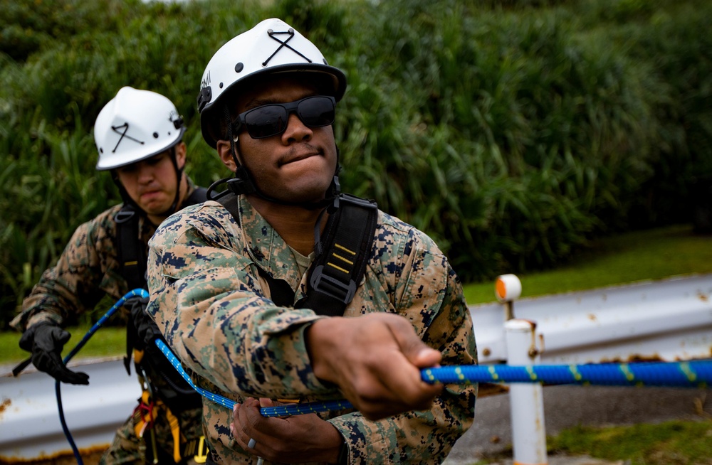 High angle insert rescue training