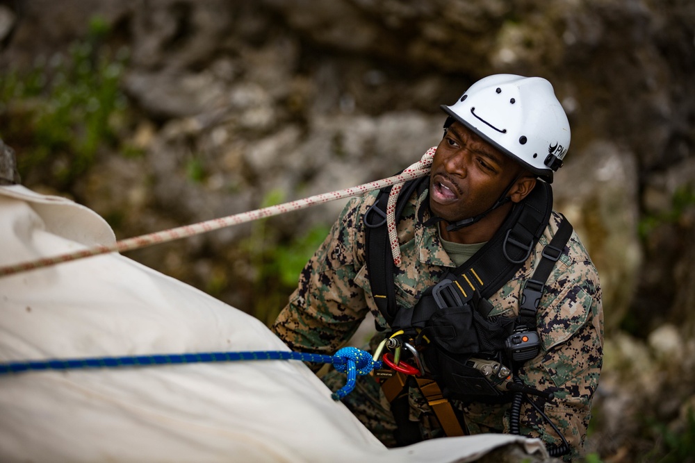 High angle insert rescue training