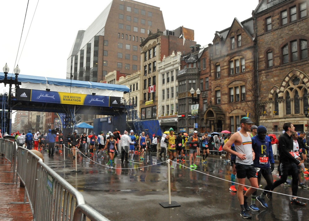 Massachusetts Air and Army National Guardsmen Support 2018 Boston Marathon