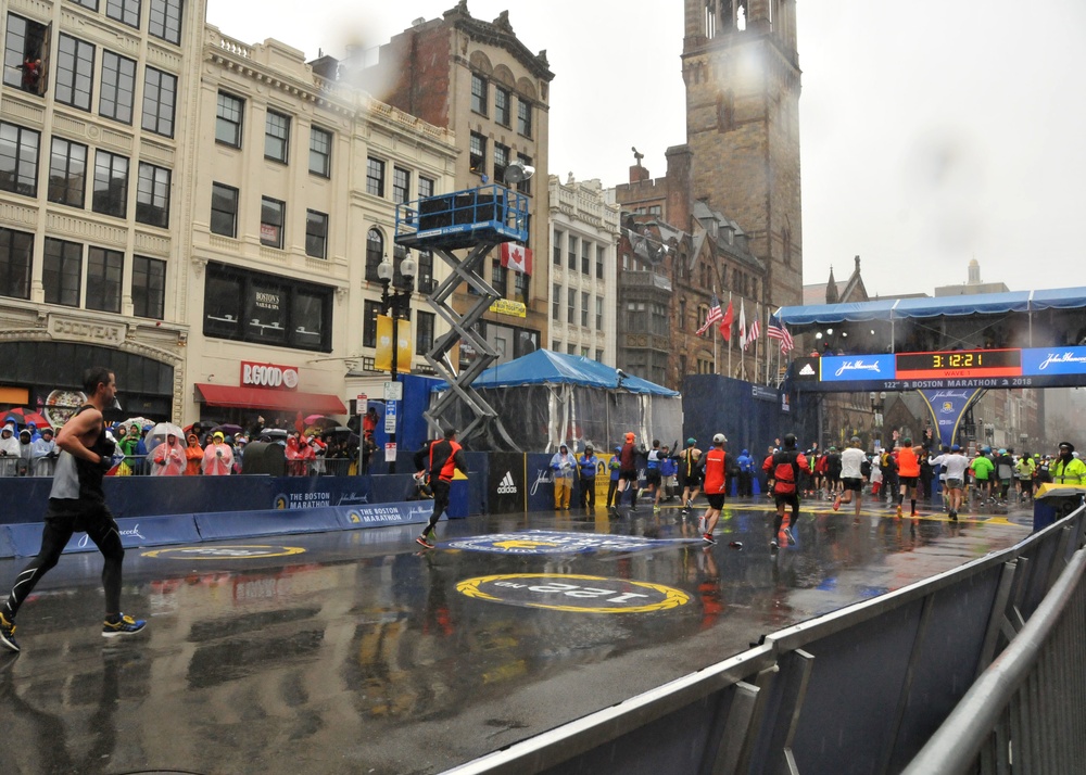 Massachusetts Air and Army National Guardsmen Support 2018 Boston Marathon