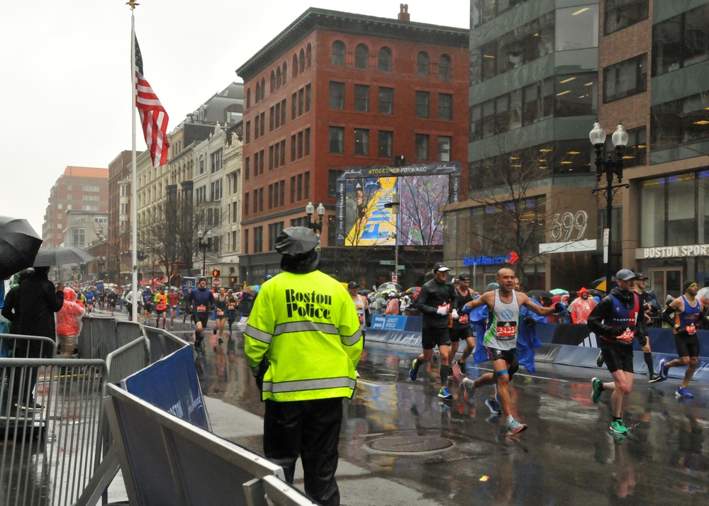 Massachusetts Air and Army National Guardsmen Support 2018 Boston Marathon